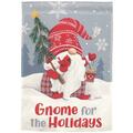 Recinto 13 x 18 in. Gnome for The Holidays Print Garden Flag RE3460604